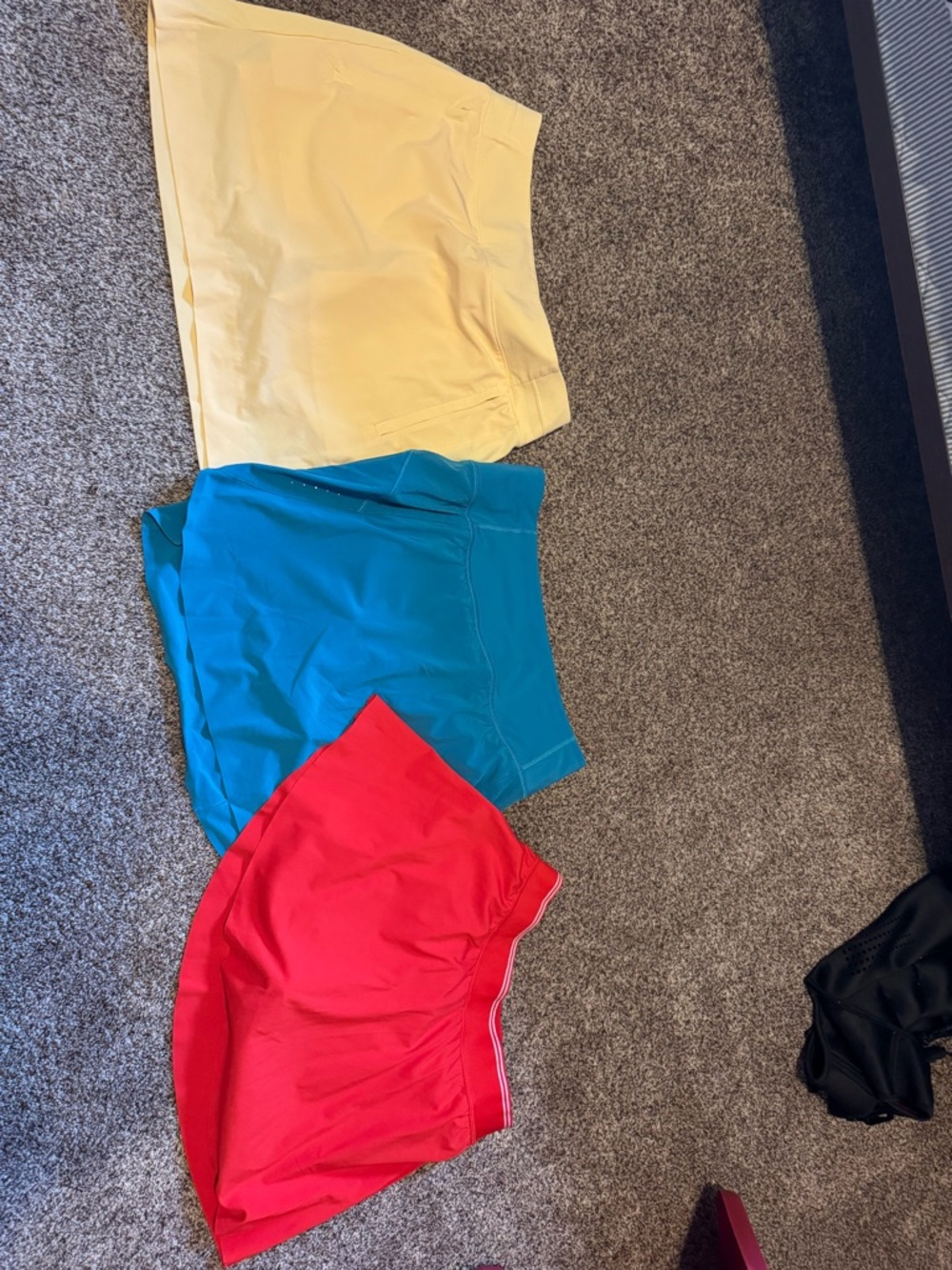 Athleta Athletic Skorts - Yellow, Teal, Red
